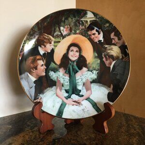 W.S. George Gone With the Wind Plate "Scarlett & Her Suitors" 5th Issue